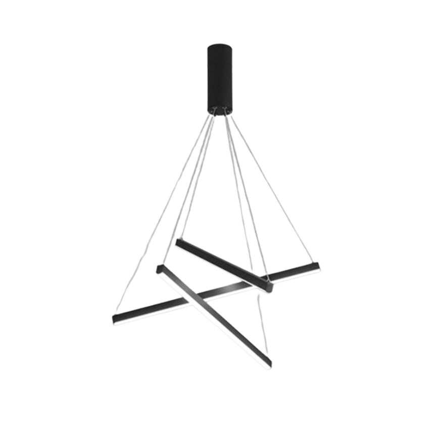 Minimalistyczny Metalowy Led Kandelabr | Nowoczesna Lampa Wisząca Do Lobby