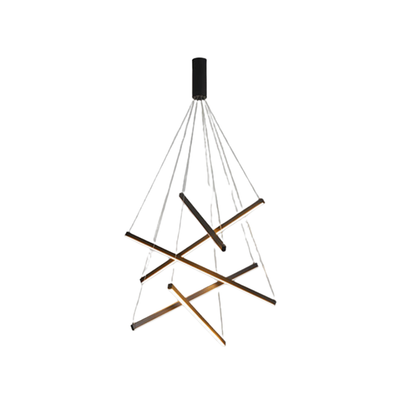 Minimalistyczny Metalowy Led Kandelabr | Nowoczesna Lampa Wisząca Do Lobby