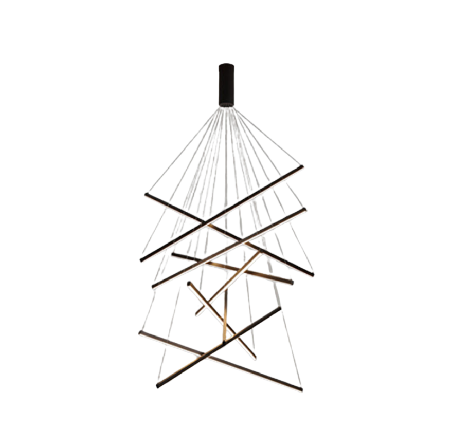 Minimalistyczny Metalowy Led Kandelabr | Nowoczesna Lampa Wisząca Do Lobby