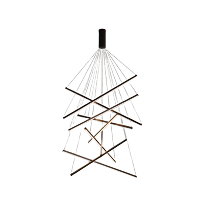 Minimalistyczny Metalowy Led Kandelabr | Nowoczesna Lampa Wisząca Do Lobby