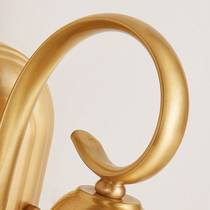 Europejska Nowoczesna Sześciokątna Lampa | Miedziana Szklana Wodoodporna Lampa Ścienna Na Zewnątrz