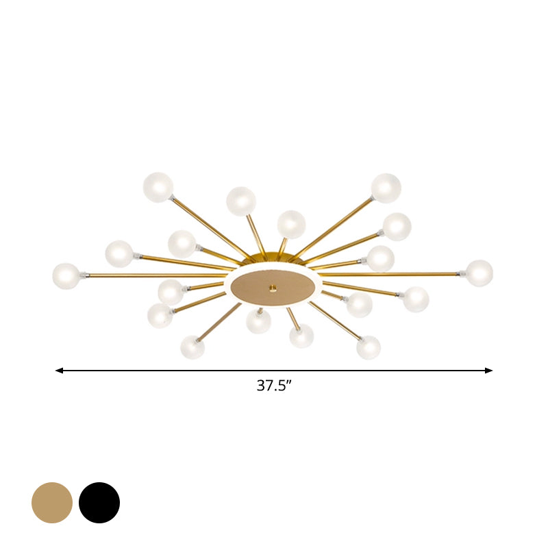 Postmodernistyczna Lampa | Sufitowa Starburst Z Matowym Szkłem