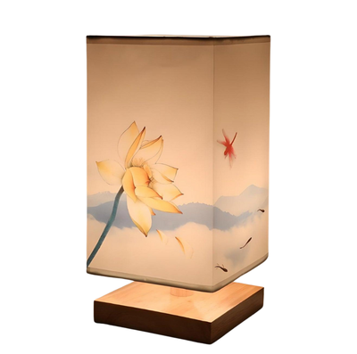 Lampa Osaka | Przyciemniana Kwadratowa Lampa Stołowa W Stylu Japońskim