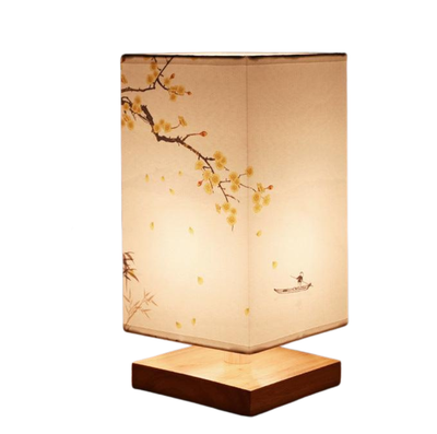 Lampa Osaka | Przyciemniana Kwadratowa Lampa Stołowa W Stylu Japońskim