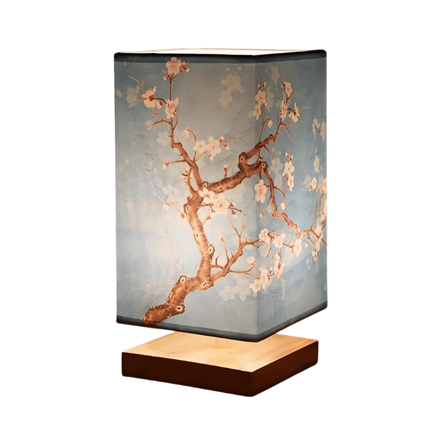 Lampa Osaka | Przyciemniana Kwadratowa Lampa Stołowa W Stylu Japońskim