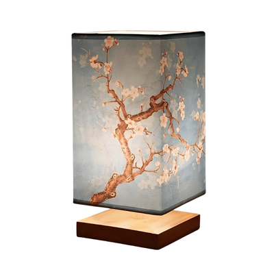 Lampa Osaka | Przyciemniana Kwadratowa Lampa Stołowa W Stylu Japońskim