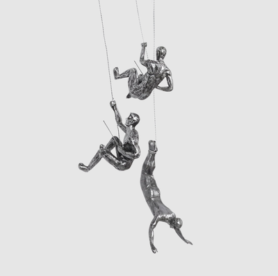 Zestaw Kreatywnej Sztuki Ściennej | Dekoracyjny Ornament Wspinającego Się Mężczyzny Dla Unikalnej Estetyki Życia