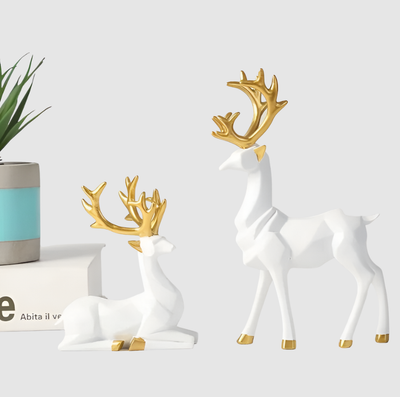 WinterWhimsy | Elegancki Zestaw Reniferów Z Żywicy