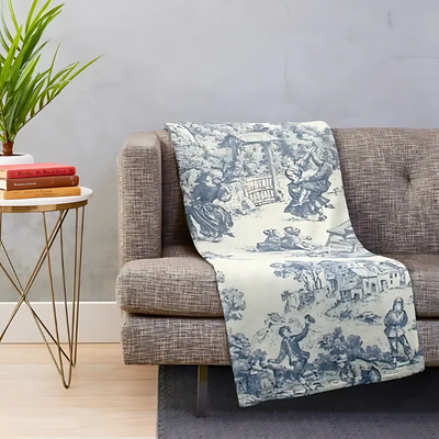 Toile De Jouy | Elegancki Koc Dla Wyrafinowanego i Komfortowego Stylu Życia