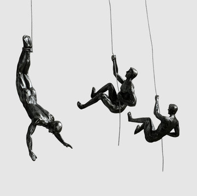 Zestaw Kreatywnej Sztuki Ściennej | Dekoracyjny Ornament Wspinającego Się Mężczyzny Dla Unikalnej Estetyki Życia