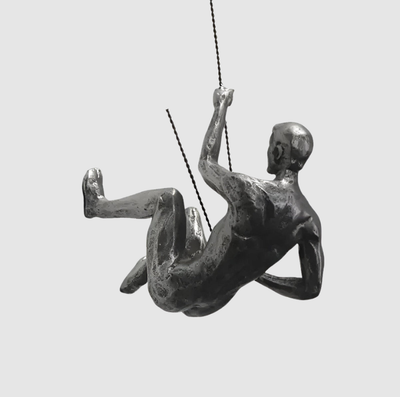 Zestaw Kreatywnej Sztuki Ściennej | Dekoracyjny Ornament Wspinającego Się Mężczyzny Dla Unikalnej Estetyki Życia