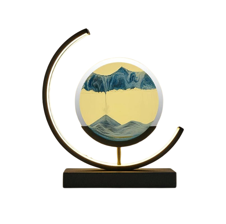 Lampa Z Piaskowym Krajobrazem | Dekoracyjna Lampa Led Ruchoma Sztuka
