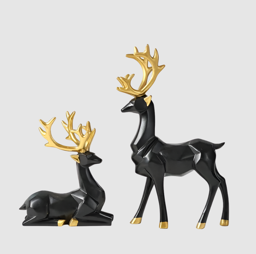 WinterWhimsy | Elegancki Zestaw Reniferów Z Żywicy