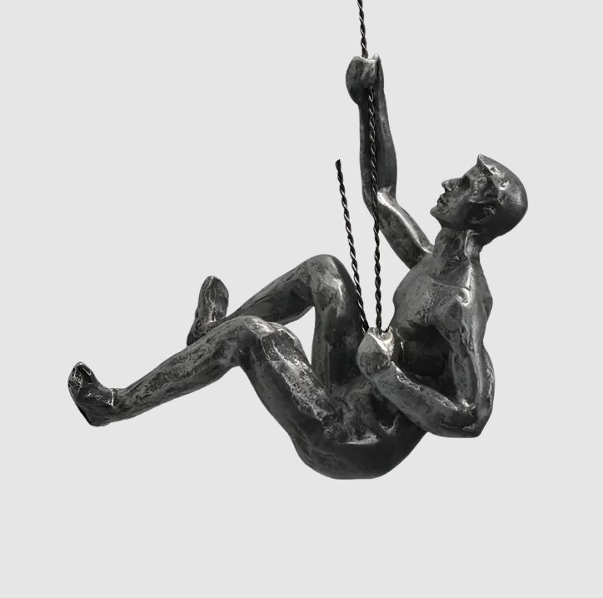 Zestaw Kreatywnej Sztuki Ściennej | Dekoracyjny Ornament Wspinającego Się Mężczyzny Dla Unikalnej Estetyki Życia