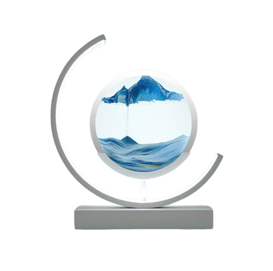 Lampa Z Piaskowym Krajobrazem | Dekoracyjna Lampa Led Ruchoma Sztuka