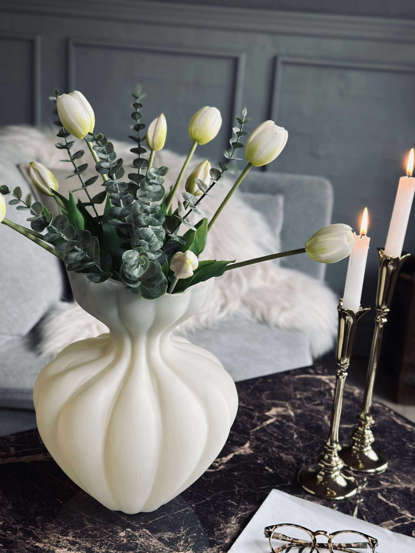 Siena | Wazon z Matowego Szkła – 32 cm