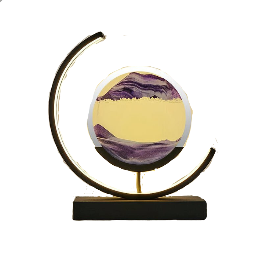 Lampa Z Piaskowym Krajobrazem | Dekoracyjna Lampa Led Ruchoma Sztuka