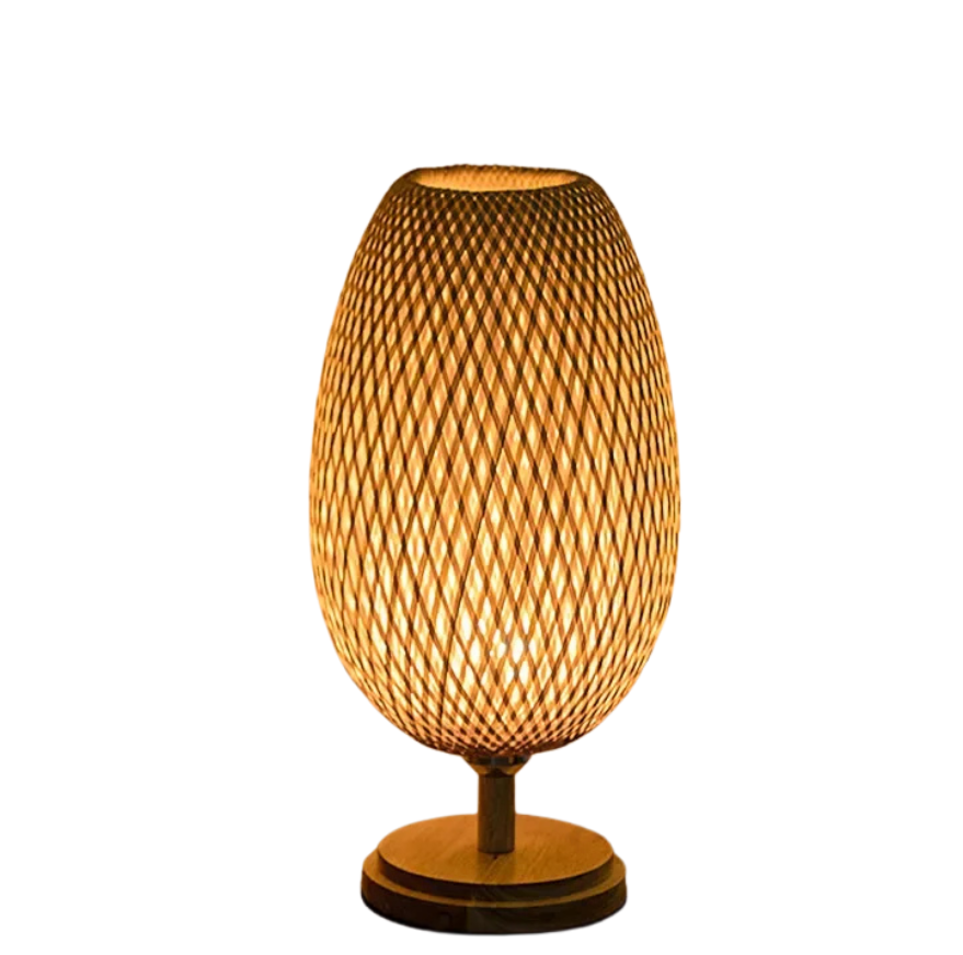ZenBamboo | Elegancka Lampa Stołowa W Stylu Naturalnym