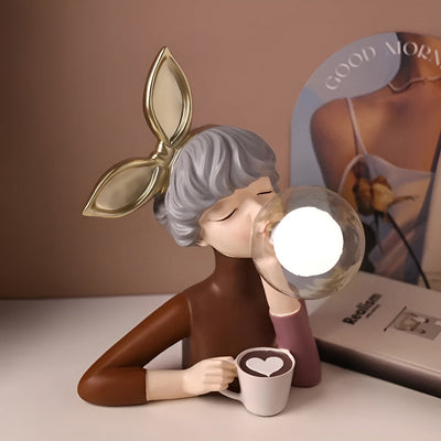 BubbleFairies Lampa Stołowa | Uroczy Kwartet Statui Dziewczynek z Bajek