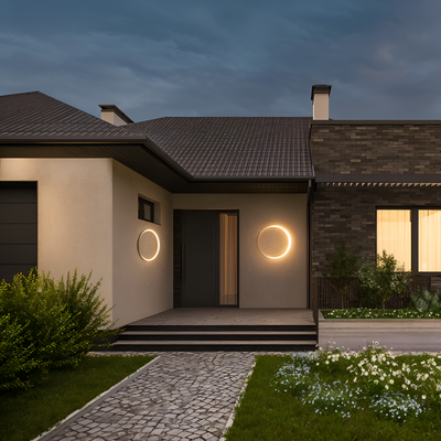 CircuLite Oświetlenie Ścienne | Wodoodporne Okrągłe Lampy Ścienne - Zewnętrzne Lampy LED