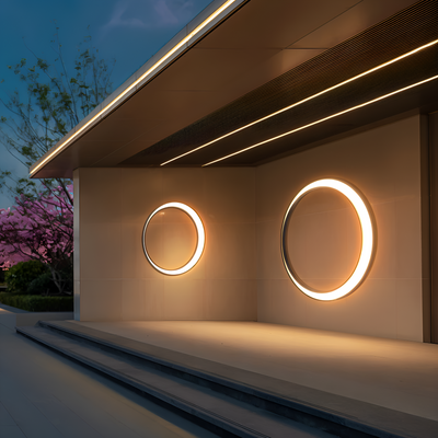 CircuLite Oświetlenie Ścienne | Wodoodporne Okrągłe Lampy Ścienne - Zewnętrzne Lampy LED