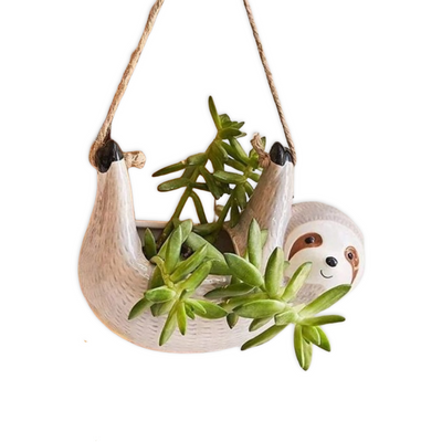 Ręcznie Wykonana Ceramika Doniczka na Kwiaty | Design Leniwego Kota do Kreatywnego Wnętrza