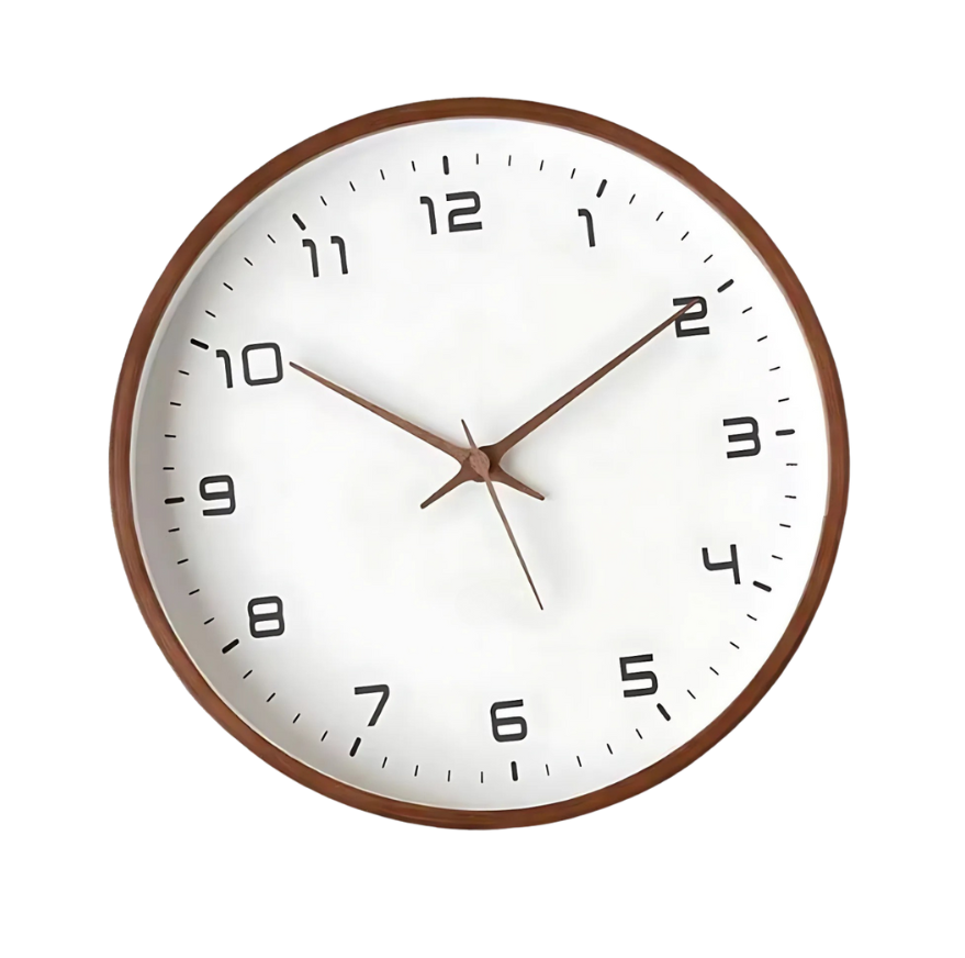 Woodland | Stylowe Drewniane Zegar z Cichym Kwarcem do Użytku Wewnętrznego