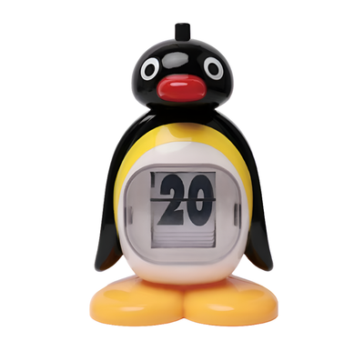 B/W Hue Penguin Kalendarz | Urokliwa Dekoracja Biurkowa i Funkcjonalny Tracker Daty