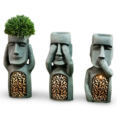 Sensorik Trio | Inteligentne Solarne Ozdoby Ogrodowe Z Czujnikiem Ruchu