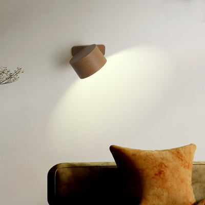 Ticky Magnetyczna Lampa Ścienna | Wygląd Drewna