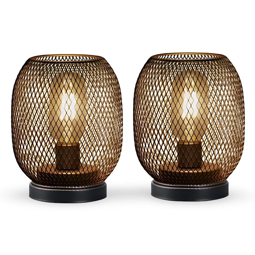 IronGlow | Metalowa Lampa Stołowa Z Wbudowaną Akumulatorową Latarenką Led