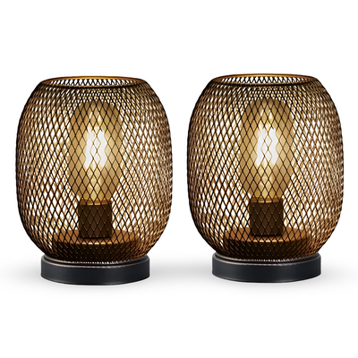 IronGlow | Metalowa Lampa Stołowa Z Wbudowaną Akumulatorową Latarenką Led