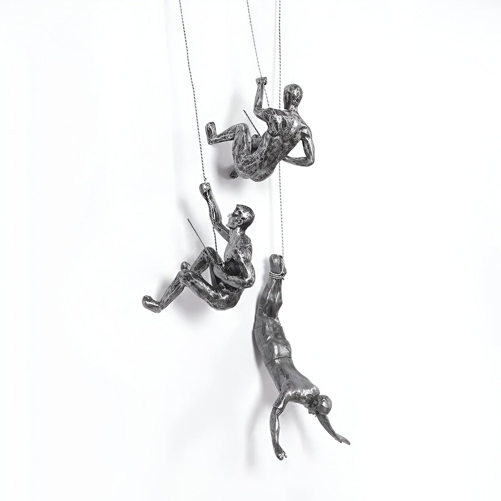 Zestaw Kreatywnej Sztuki Ściennej | Ornament Dekoracyjny Wspinający się Człowiek dla Unikalnej Estetyki Wnętrz