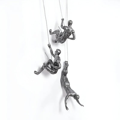 Zestaw Kreatywnej Sztuki Ściennej | Ornament Dekoracyjny Wspinający się Człowiek dla Unikalnej Estetyki Wnętrz