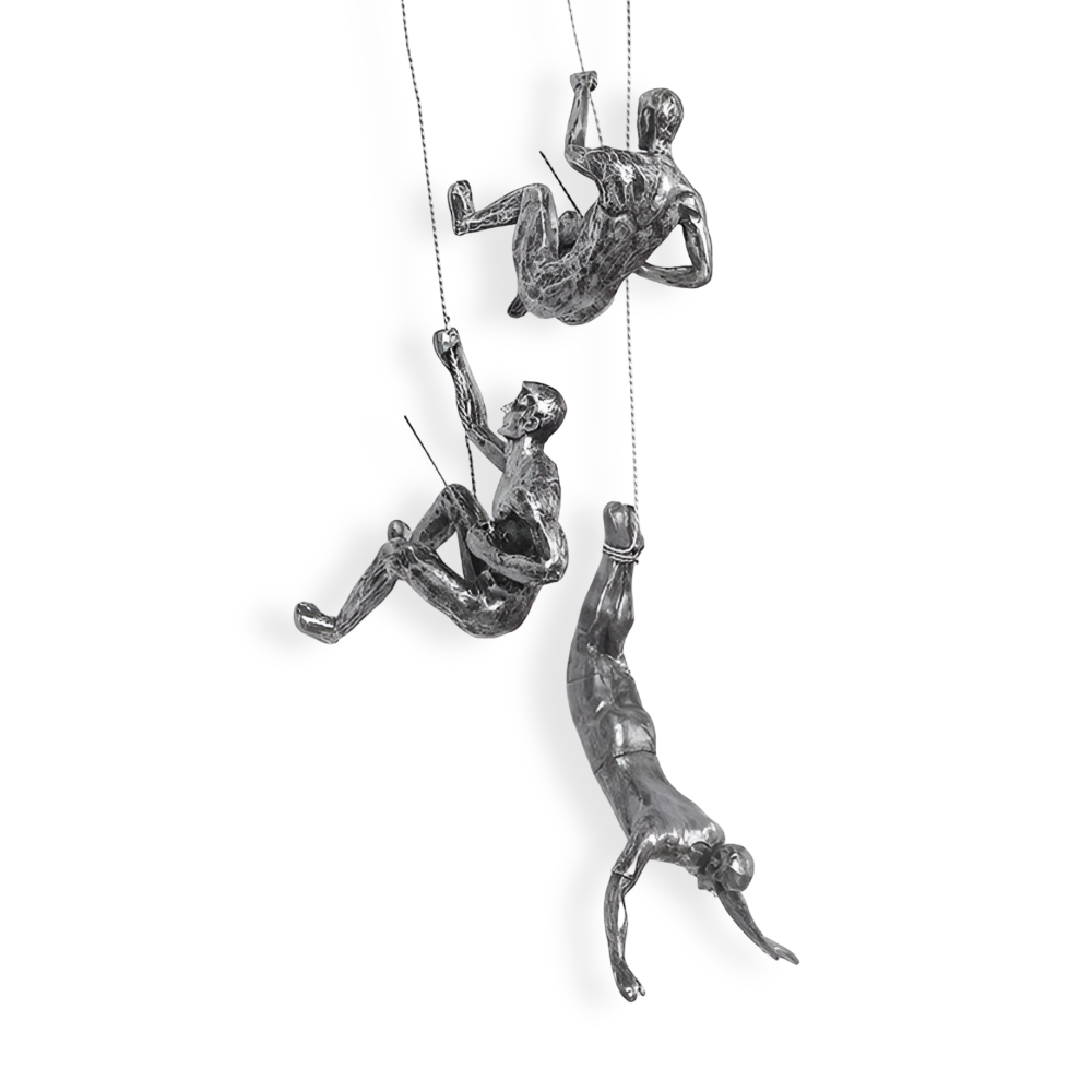 Zestaw Kreatywnej Sztuki Ściennej | Ornament Dekoracyjny Wspinający się Człowiek dla Unikalnej Estetyki Wnętrz