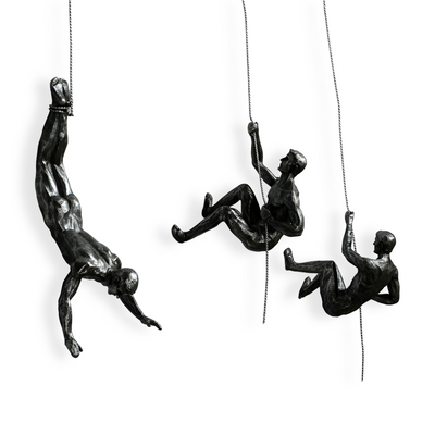 Zestaw Kreatywnej Sztuki Ściennej | Ornament Dekoracyjny Wspinający się Człowiek dla Unikalnej Estetyki Wnętrz