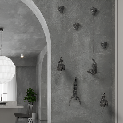 Zestaw Kreatywnej Sztuki Ściennej | Dekoracyjny Ornament Wspinającego Się Mężczyzny Dla Unikalnej Estetyki Życia