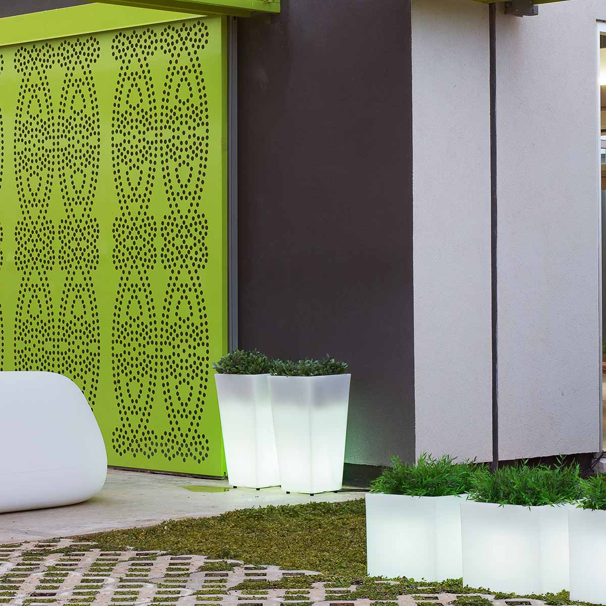 Donica Podświetlana Linoa | Nowoczesne Geometryczne Oświetlenie Ogrodowe