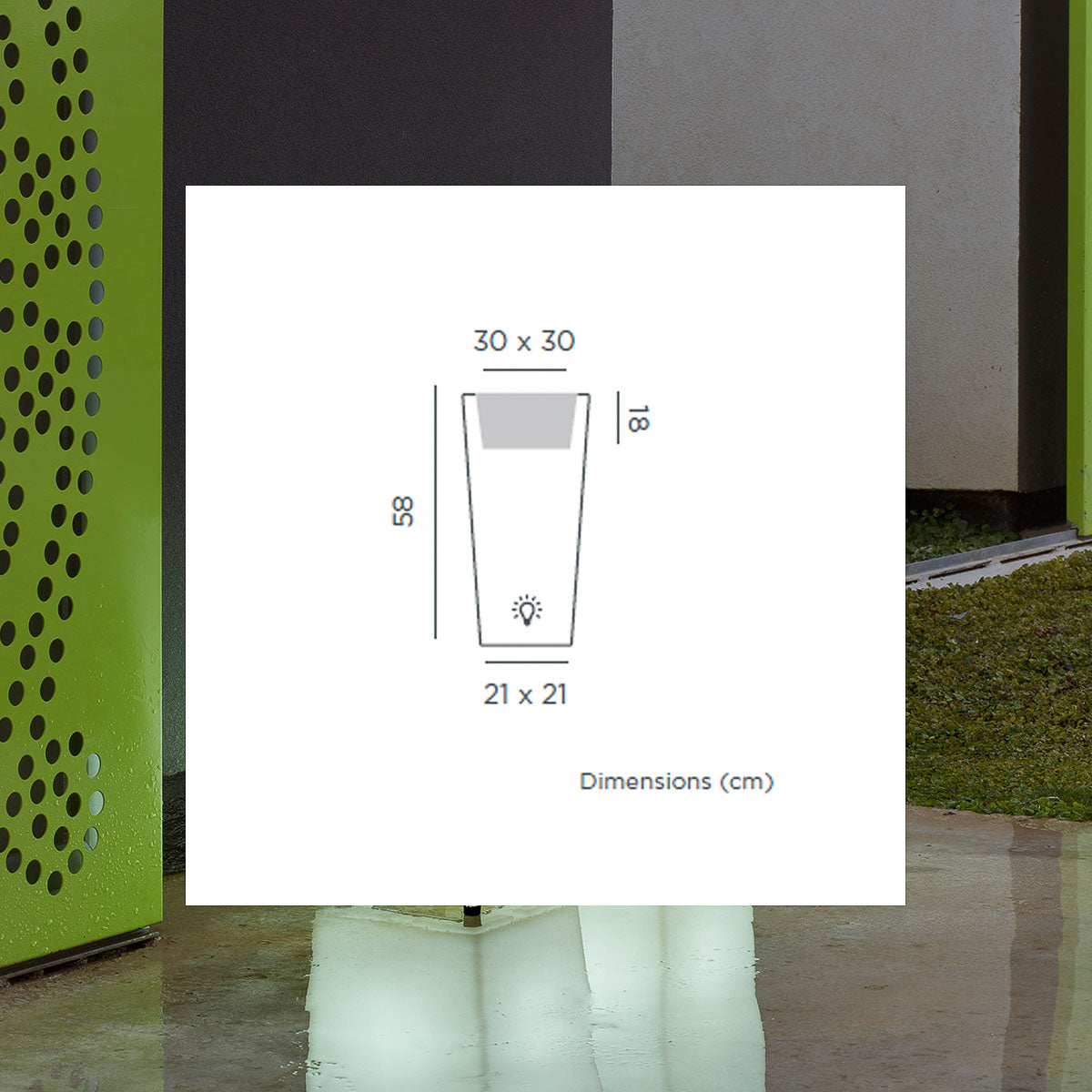 Donica Podświetlana Linoa | Nowoczesne Geometryczne Oświetlenie Ogrodowe