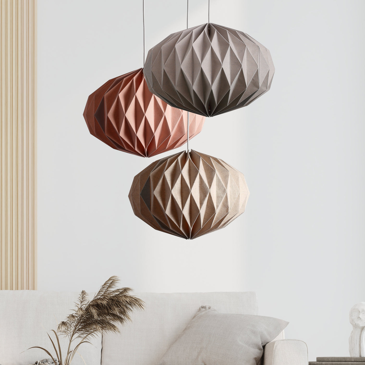 Linge | Tekstylna Lampa Wisząca Lune – Designerska Lampa Do Salonu
