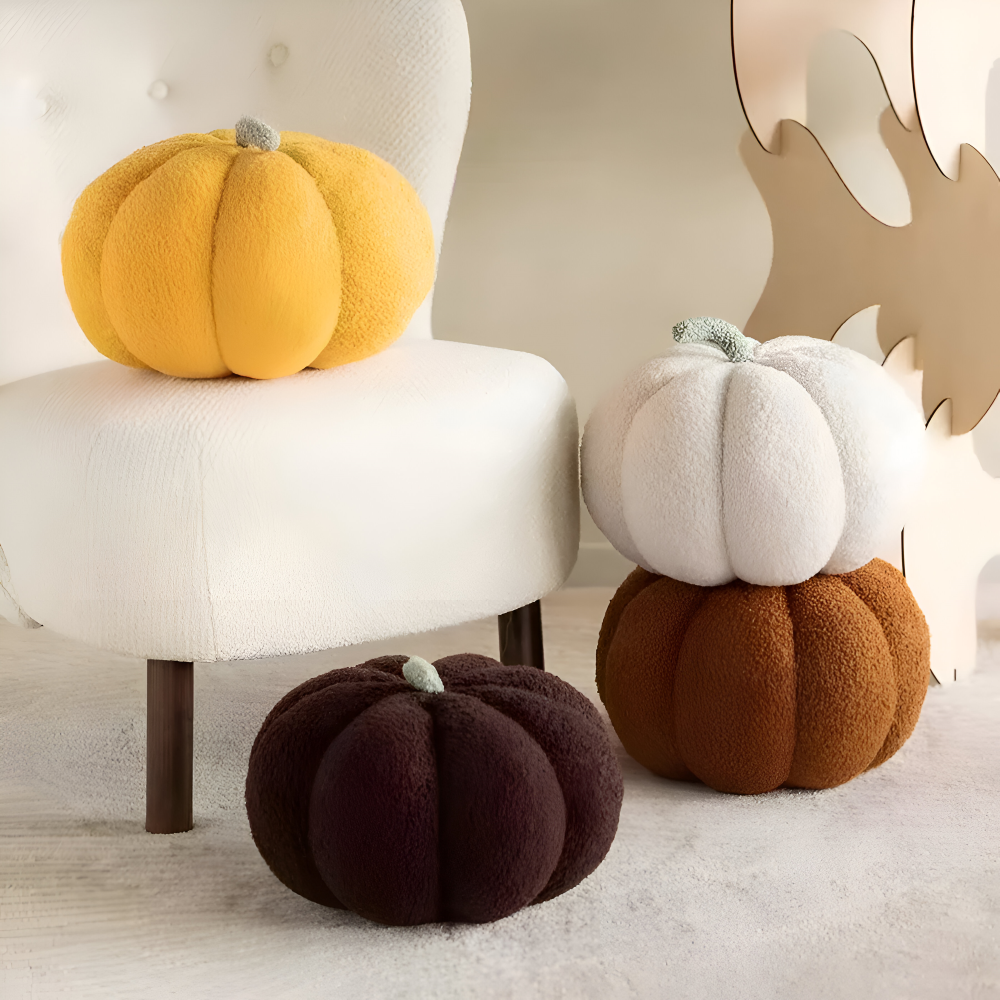 Poduszka Dynia | Pluszowa Poduszka Teksturowana Dynia