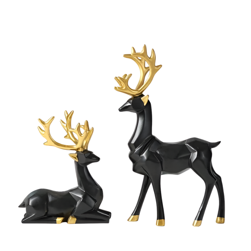 WinterWhimsy | Elegancki Zestaw Reniferów Z Żywicy