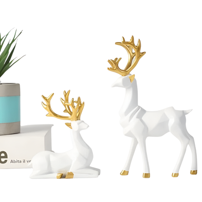 WinterWhimsy | Elegancki Zestaw Reniferów Z Żywicy