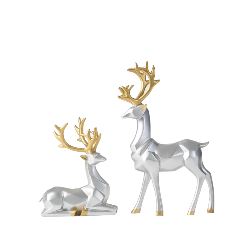 WinterWhimsy | Elegancki Zestaw Reniferów Z Żywicy