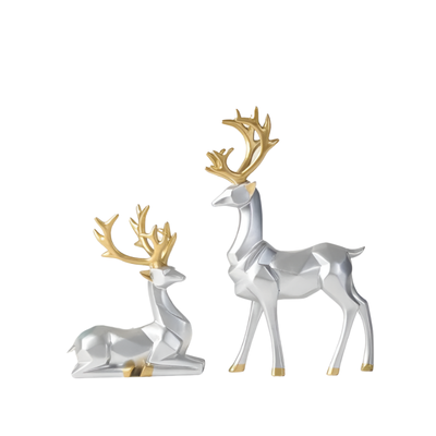 WinterWhimsy | Elegancki Zestaw Reniferów Z Żywicy