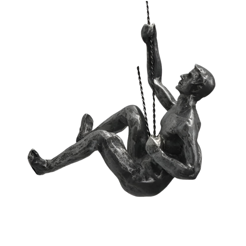 Zestaw Kreatywnej Sztuki Ściennej | Dekoracyjny Ornament Wspinającego Się Mężczyzny Dla Unikalnej Estetyki Życia