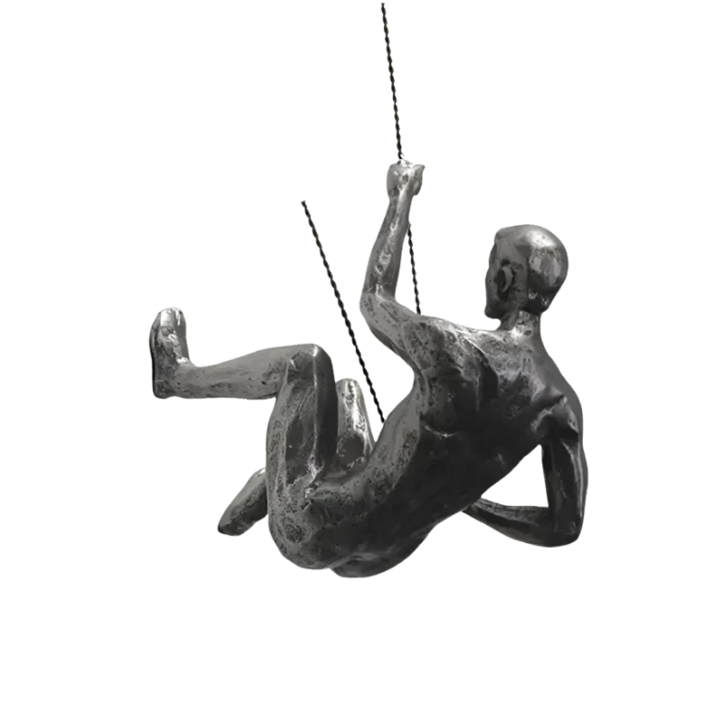 Zestaw Kreatywnej Sztuki Ściennej | Dekoracyjny Ornament Wspinającego Się Mężczyzny Dla Unikalnej Estetyki Życia