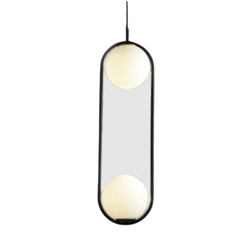 Lampa Wisząca Z Globem Szklanym Białym Nowoczesna | Czarna/Złota Lampa sufitowa