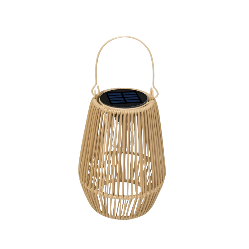 Lampa Słoneczna CageRattan | Lampa Słoneczna Z Bambusa - Lampa Wisząca Wodoodporna