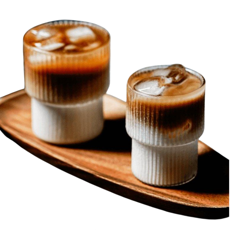 Żebrowany Kubek Na Iced Coffee | Stylowy Kubek Termiczny Do Kawy Mrożonej I Napojów